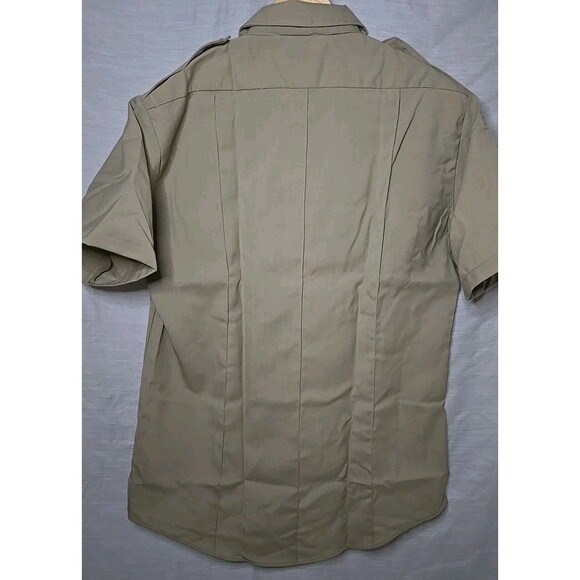 The Deputy Short Sleeve Button Shirt, Sz 16½, USA Made Khaki - Picture 6 of 9